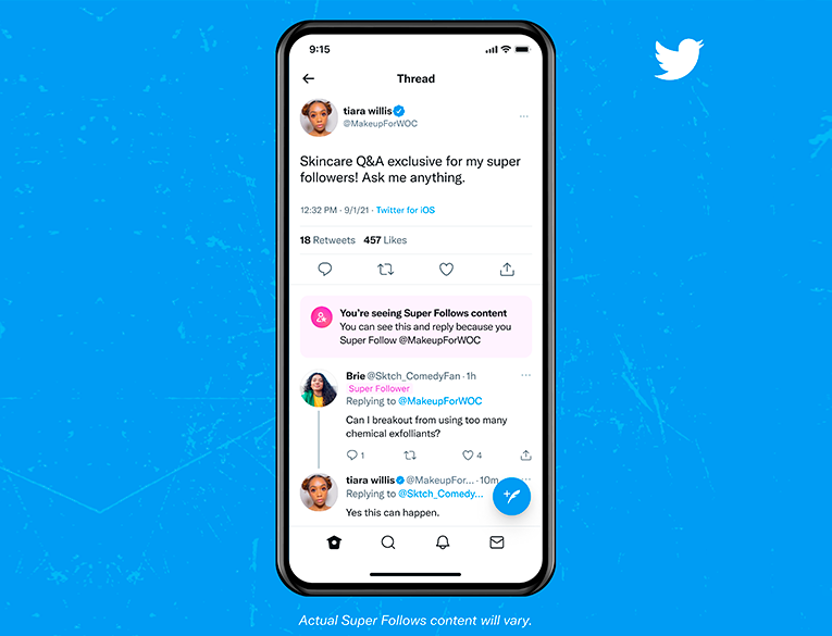 Twitter Super Follows subscription