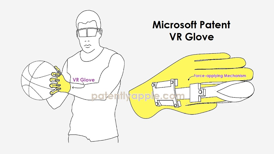An image of the Microsoft patent VR glove