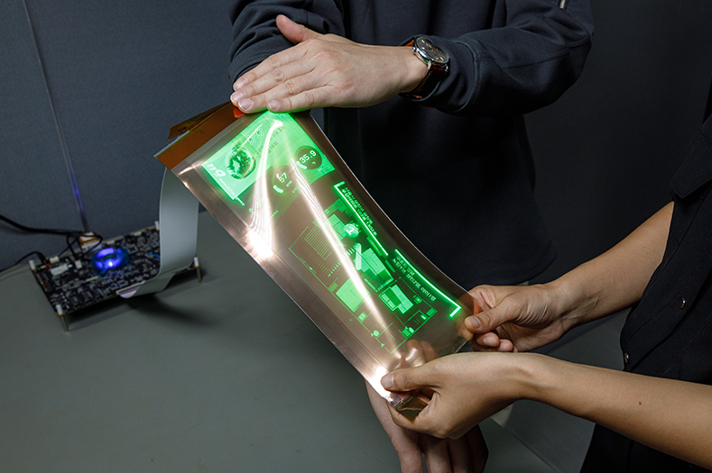 LG's 12-inch full-color stretchable display
