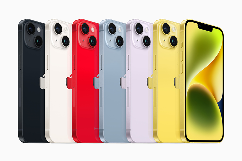 iPhone 14 color lineup