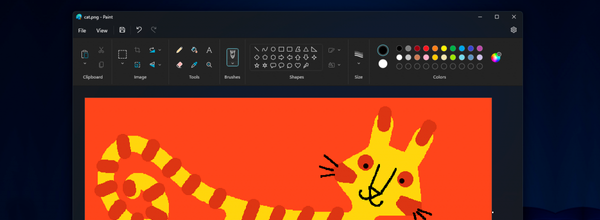Microsoft Is Testing a Dark Mode for Its Paint App on Windows 11